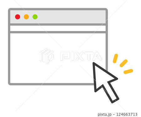 パソコンのウィンドウとカーソル 124663713