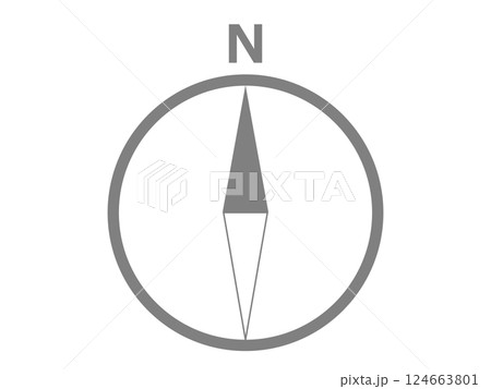 方位磁石のマーク（方位記号） 124663801