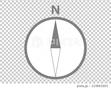 方位磁石のマーク（方位記号） 124663801