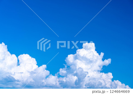 【夏素材】夏空イメージ【長野県】 124664669