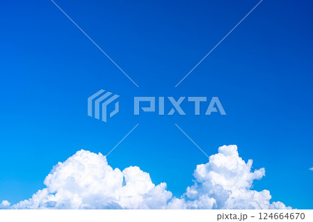 【夏素材】夏空イメージ【長野県】 【夏素材】夏空イメージ【長野県】 124664670