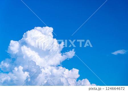 【夏素材】夏空イメージ【長野県】 124664672