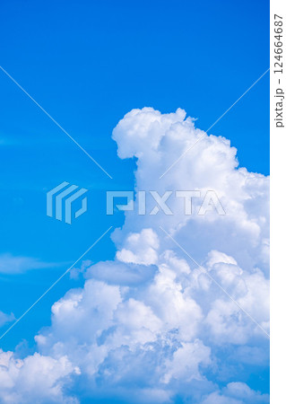 【夏素材】夏空イメージ【長野県】 124664687