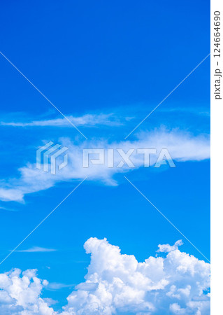 【夏素材】夏空イメージ【長野県】 124664690