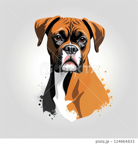ボクサーのデザインイラスト 124664833