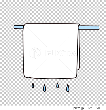 乾かない洗濯物のイラスト 124665030