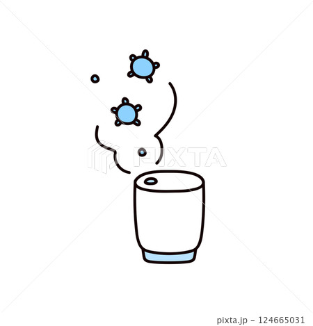 カビと加湿器のイラスト 124665031