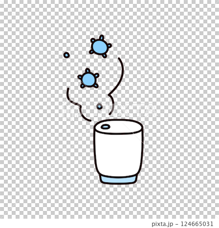 カビと加湿器のイラスト 124665031