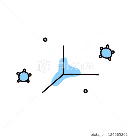 カビと洗濯物のイラスト 124665261