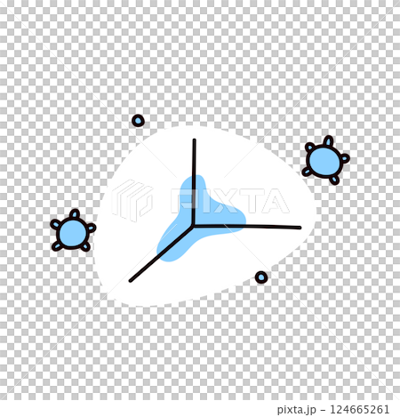 カビと洗濯物のイラスト 124665261