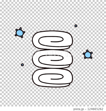 カビとタオルのイラスト 124665262