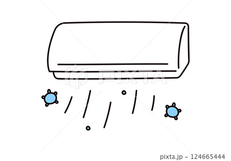 カビとエアコンのイラスト カビとエアコンのイラスト 124665444