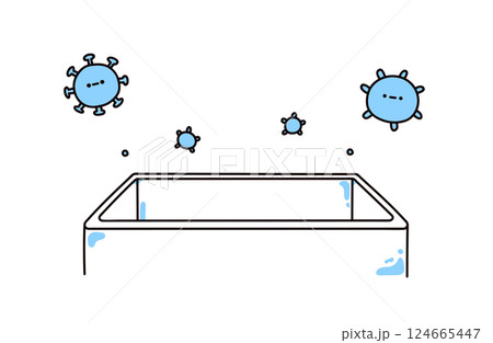 カビと浴槽のイラスト 124665447