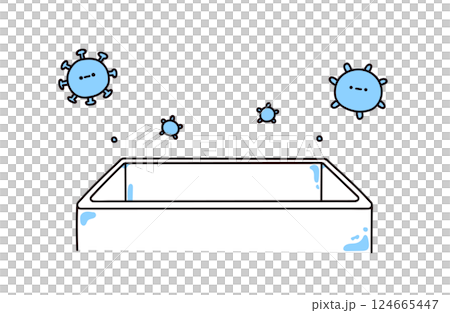 カビと浴槽のイラスト 124665447