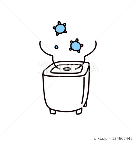 カビと加湿器のイラスト 124665449