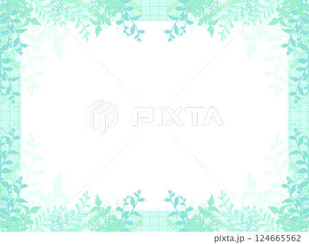 シンプルな植物のフレーム型イラスト背景 124665562