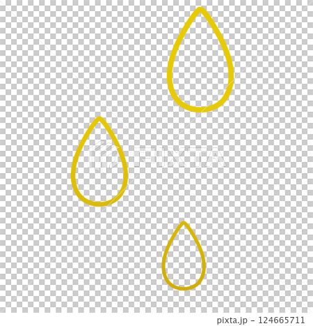 黃色漸層水滴插畫 黃色漸層水滴插畫 124665711