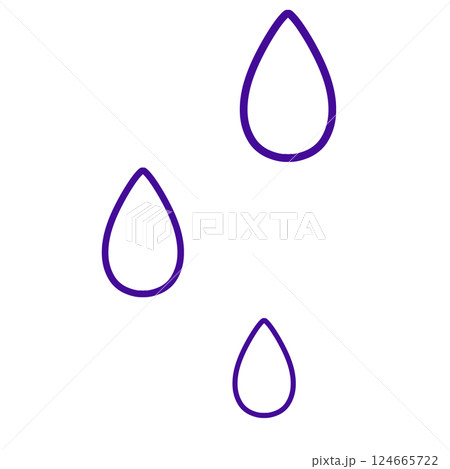 紫の水滴イラスト 124665722