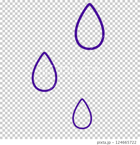 紫の水滴イラスト 124665722