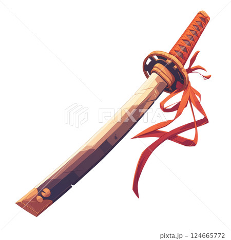 古めかしい刀のイラスト 124665772