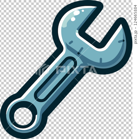片方のレンチのイラスト 124665884