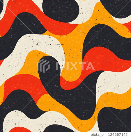 abstract retro wave pattern 124667145