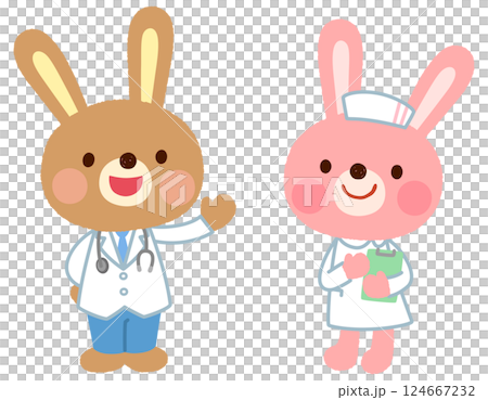 Rabbit Doctor Rabbit Nurse 124667232