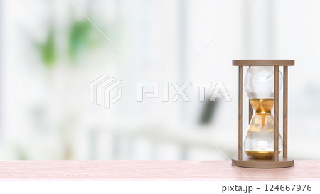 The Sand clock for Time concept 3d Rendering. 124667976
