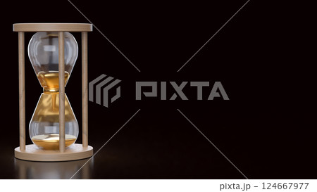 The Sand clock for Time concept 3d Rendering. The Sand clock for Time concept 3d Rendering. 124667977