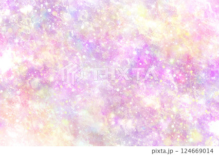 神秘的、メルヘン、幻想的なきらきら光るシンプルグラデーション背景壁紙イラストテクスチャ【紫、ピンク】 124669014