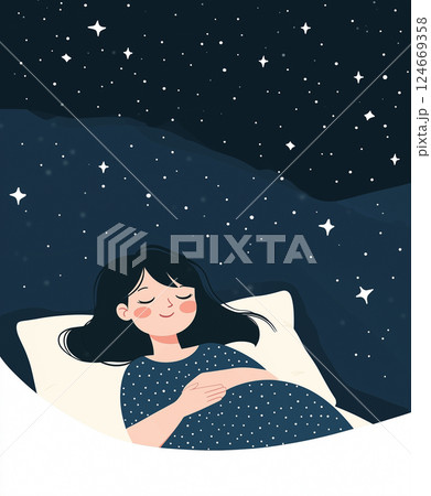 快適な睡眠 – 夜の安らぎ 快適な睡眠 – 夜の安らぎ 124669358