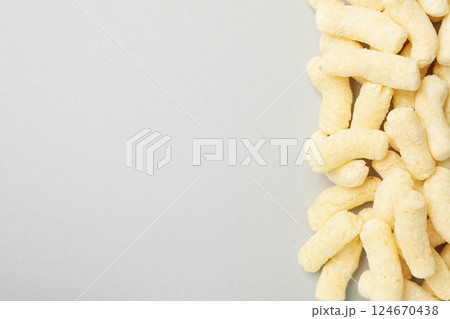 Corn sticks, concept of tasty snack food 124670438
