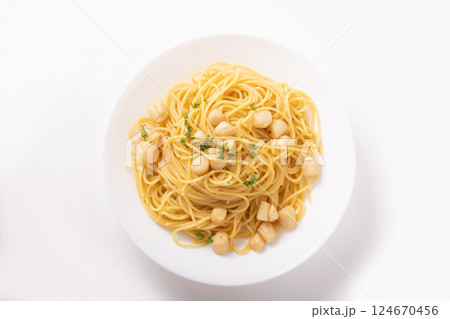 イタヤ貝のバター醤油パスタ 124670456