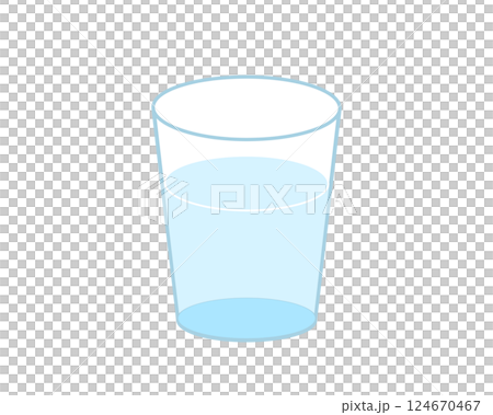 一杯水的簡單插圖 一杯水的簡單插圖 124670467