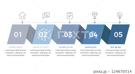Infographic Template with Ribbon 124670514