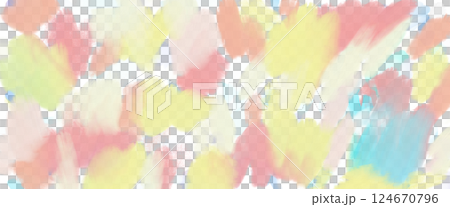 ピンクや黄色や水色の混ざり合うカラフルなペイントテクスチャー背景イラスト ピンクや黄色や水色の混ざり合うカラフルなペイントテクスチャー背景イラスト 124670796