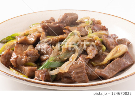 牛タンねぎ塩炒め 牛タンねぎ塩炒め 124670825