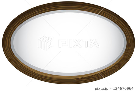 Elegant Oval Wooden Frame Design Elegant Oval Wooden Frame Design 124670964