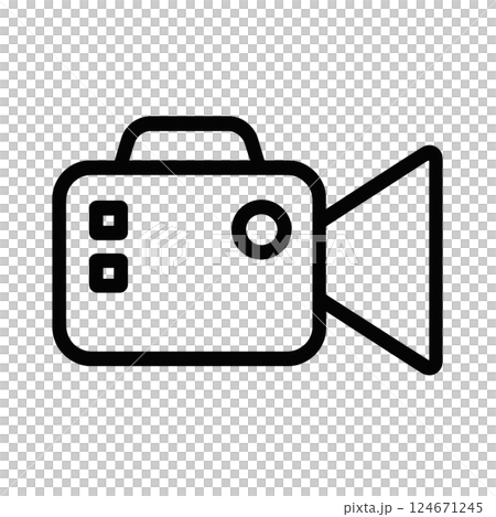 ビデオカメラのアイコン 124671245
