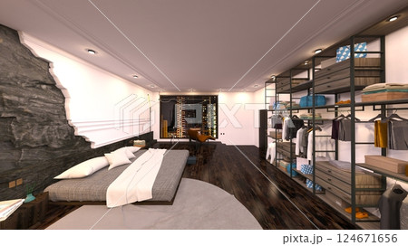 ベッドルーム ベッドルーム 124671656