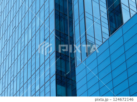 Modern office buildings in the financial district. Office buildings. glass buildings background. Windows of Skyscraper. Business Office. Corporate building Modern office buildings in the financial district. Office buildings. glass buildings background. Windows of Skyscraper. Business Office. Corporate building 124672146