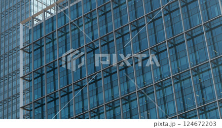 Modern office buildings in the financial district. Office buildings. glass buildings background. Windows of Skyscraper. Business Office. Corporate building 124672203
