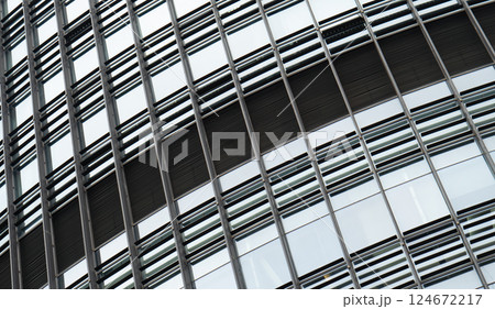Modern office buildings in the financial district. Office buildings. glass buildings background. Windows of Skyscraper. Business Office. Corporate building 124672217