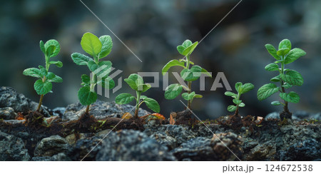 Green Seedling in Soil 124672538