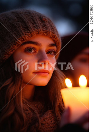 Candlelight vigil for addiction awareness, emotional and heartfelt tribute 124672966