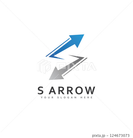 s arrow logo icon. vector illustration 124673073
