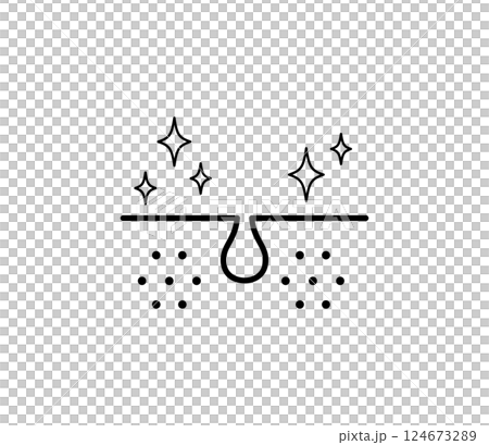 美麗的毛孔圖示插圖向量 124673289