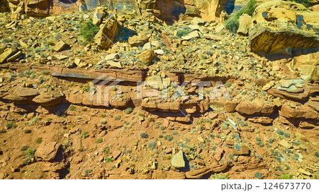 Aerial of Zion National Park Desert Rock Formations Aerial of Zion National Park Desert Rock Formations 124673770