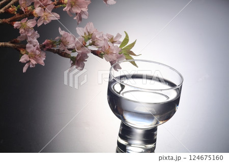 桜と日本酒 桜と日本酒 124675160