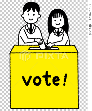 High school students holding ballots High school students holding ballots 124675595